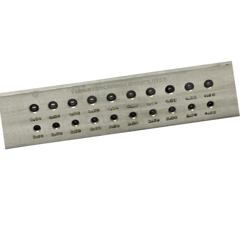 

20 holes Rectangle Drawplates with tungsten carbide wire draw plate for jewelry tools 1.10-3.00mm hole size