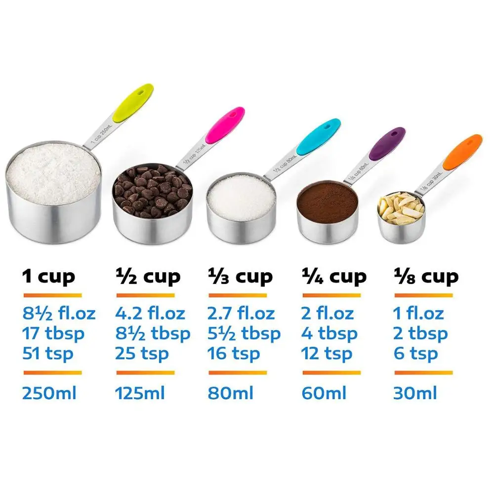 304 Stainless Steel Measuring Cups and Spoons Set kitchen accessories for Baking cake Kitchen cooking tools | Дом и сад
