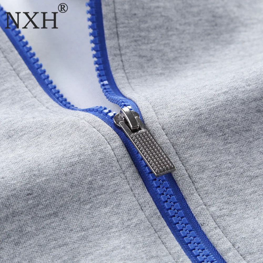 NXH размера плюс спортивный костюм 6XL 7XL 8XL длинный хлопковый набор мужской с