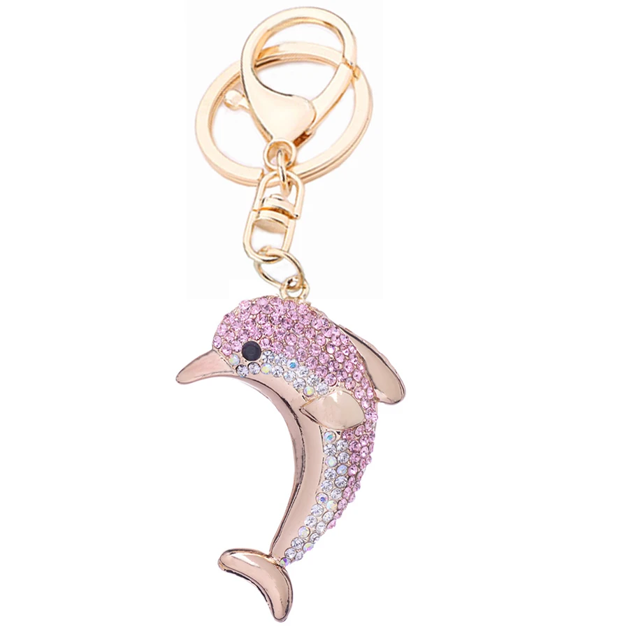 Модный брелок Хрустальный Дельфин Женский подарок очаровательные металлические
