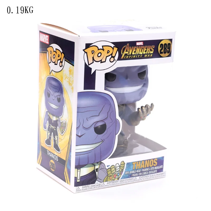 With box FUNKO POP Marvel Мстители 3-Infinite War Человек-паук Грут Железный человек-рейтеон фигурка Коллекционная модель игрушки для подарка - Цвет: With box
