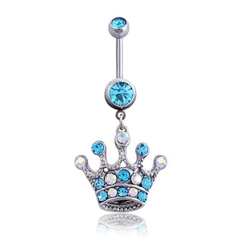 

Crystal Dd Crown Navel Button Umbilical Nail Accessories belly button piercing