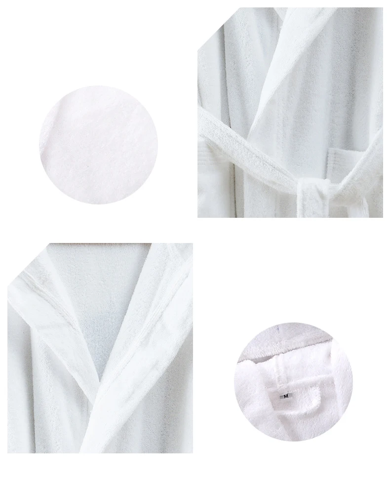 Bathrobe Women Winter Hooded Thicken Nightgowns Bathrobe Women Pajamas Bath Towel Fleece Warm Robe Sleepwear Womens Robes White