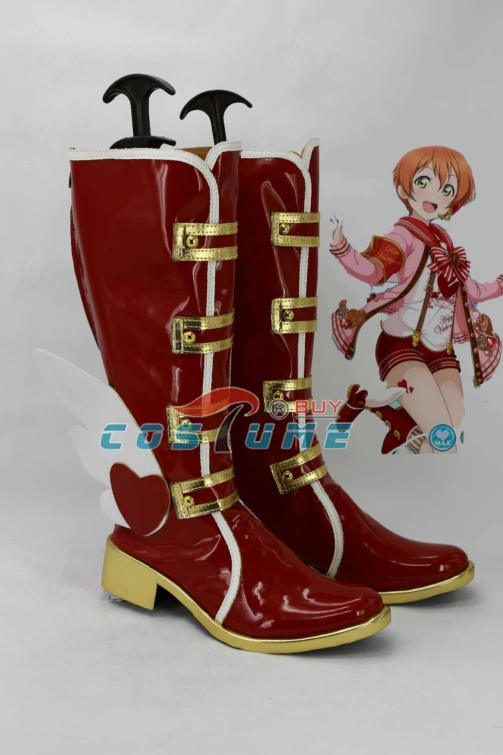 Ботинки love live chocolate Valentine's day Rin Hoshizora ботинки для косплея обувь аниме на заказ |