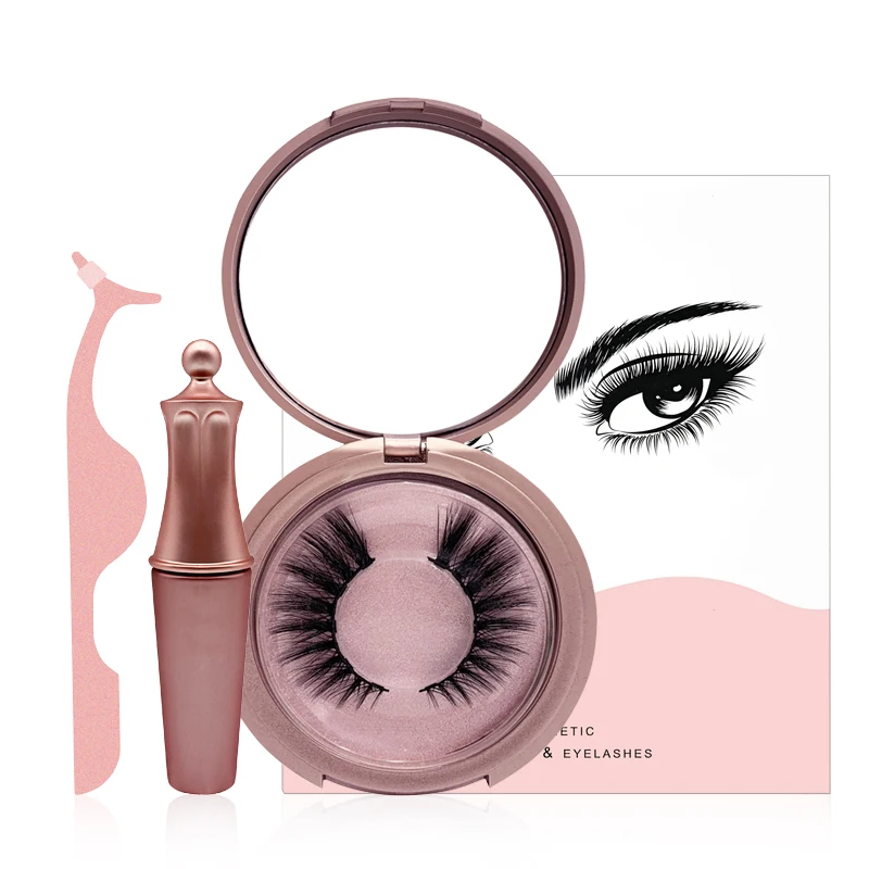

Magnetic Liquid Eyeliner & Magnetic False Eyelashes & Tweezer Set Waterproof Long Lasting Eyeliner False Eyelashes Eye Makeup