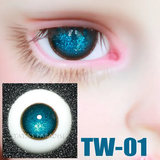

BJD 14mm 16mm Round Glass Eyes Eyeball BJD doll Doll Reborn Baby Doll makeup for 1/3 1/4 1/6 BJD SD doll accessories TW-01