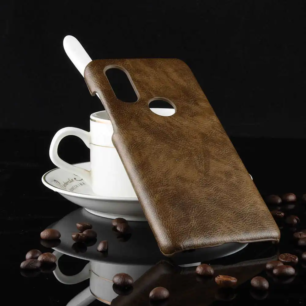 brown Чехол для телефона из искусственной кожи с узором Личи в стиле ретро для Motorola One Vision MOTO ONE POWER для MOTO P40 Z4 PLAY Z3 PLAY P30PLAY P30 NOTE - Цвет: brown