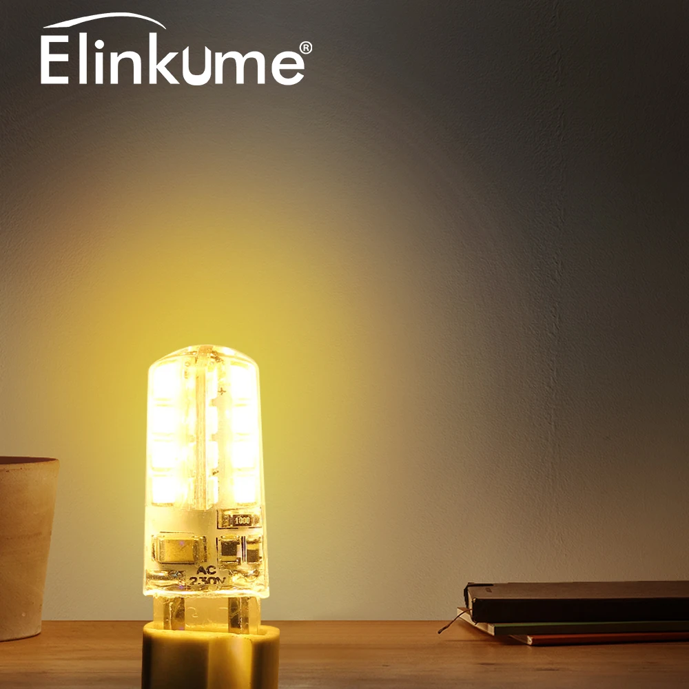 Elinkume G9 светодиодный лампы 2 Вт 3 4 5 мини светодиодная лампа SMD3014 SMD2835