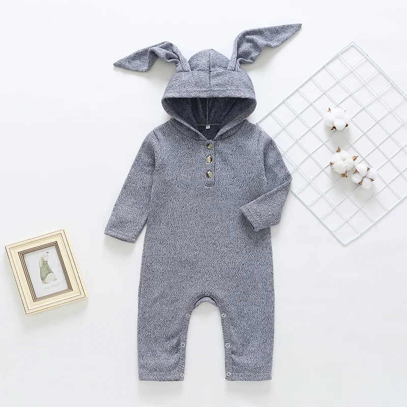 Одежда для маленьких мальчиков Новинка 2019 года комбинезон с капюшоном хлопковая