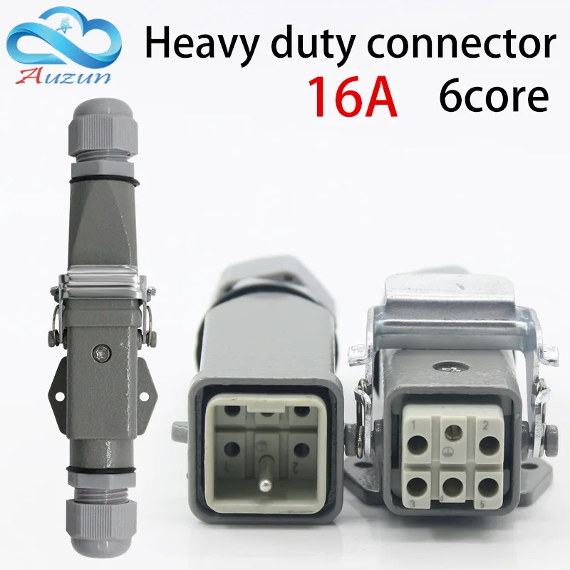 

Сверхмощный разъем 6 (5 + 1) 16A 500V HA-005-6is горизонтального холодного давления стыковка теплового потока