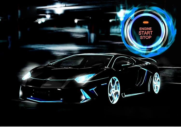 Универсальная 12 В светодиодная кнопка Зажигания автомобильный двигатель PKE