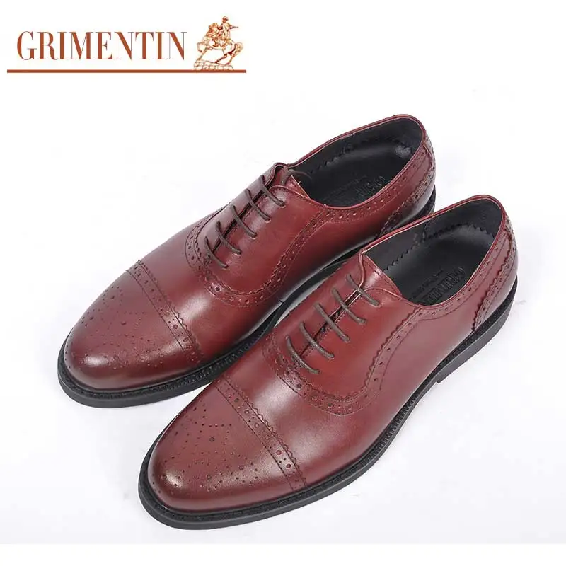 GRIMENTIN/брендовые Роскошные Мужские модельные туфли из натуральной кожи удобные