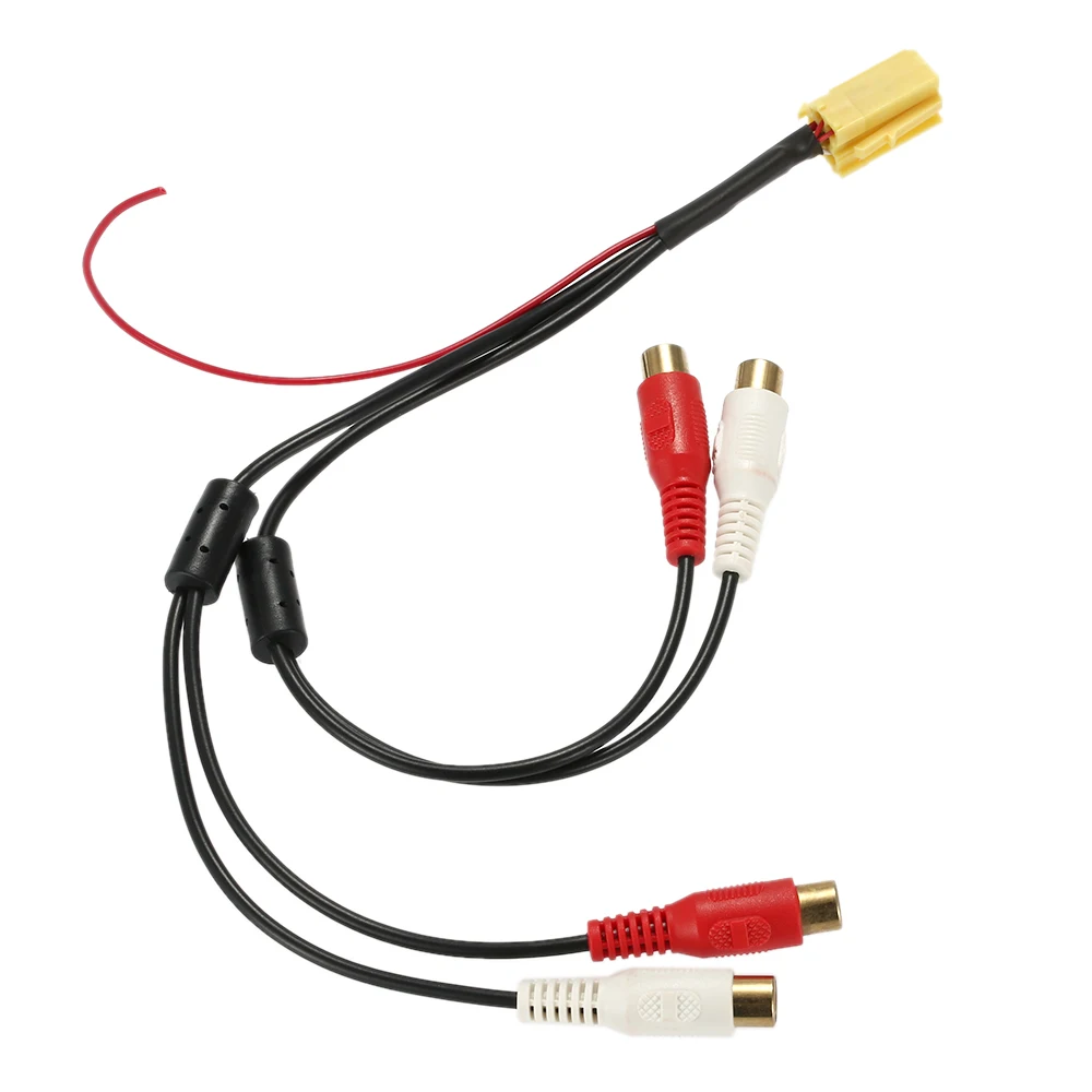 KKmoon Mini 6 Pin ISO адаптер Aux линейный выход 4 Chinch кабель RCA разъем для VW Seat Skoda Blaupunkt VDO Audi