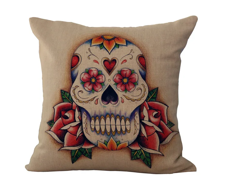 Оптовая цена 1 шт Винтаж мультфильм сиденье с черепом подушки декоративные