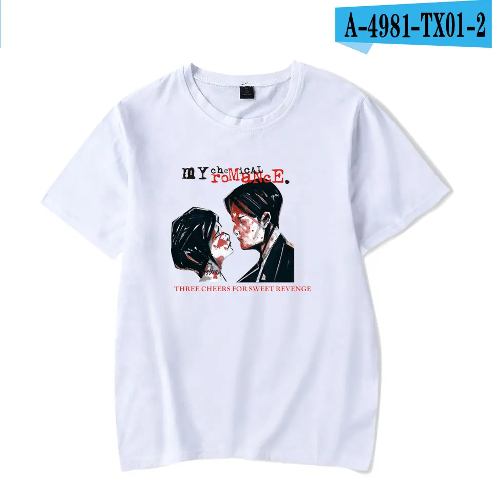 white Забавная Мужская футболка My Chemical Romance футболки Для мужчин прохладный и модные женские туфли/Для мужчин одноцветное с круглым О-образным вырезом футболки с коротким рукавом - Цвет: white