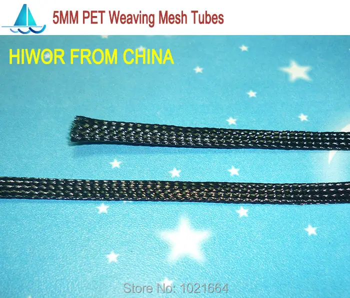 Сетчатые трубки 20 м/лот 5 мм ПЭТ сетчатые изоляционные трубки|insulation sleeve|tube sleevingpet