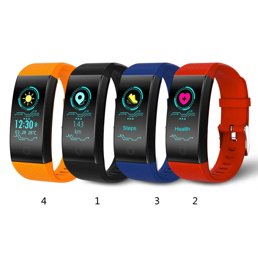 Смарт часы с цветным экраном водонепроницаемый фитнес трекер пульсометр