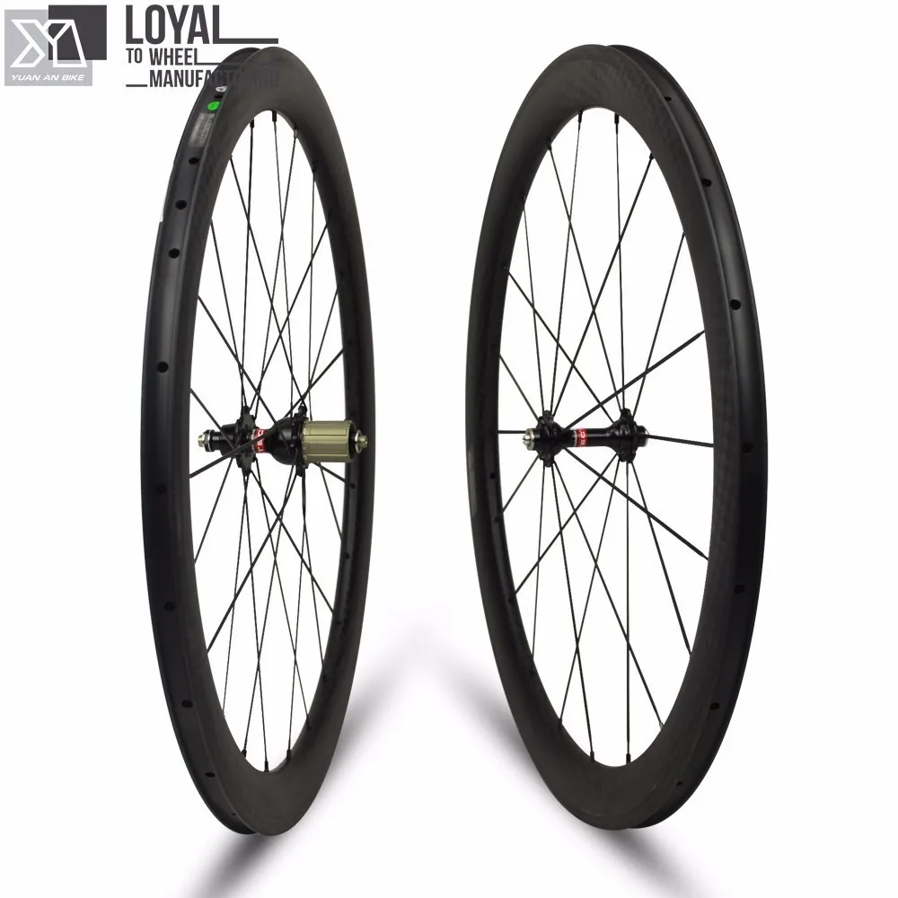 Yuan'an wheelsets 25mm width 50mm depth DT SWISS 240sHub clincher carbon road bike wheels with pillar 1432 spoke