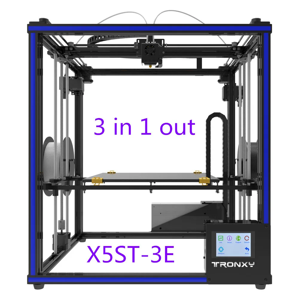 Новое обновление X5ST-3E DIY 3D-принтеры высокой точности 3-в-1 из экструдер широкоформатной печати Размеры 330*330*400 мм