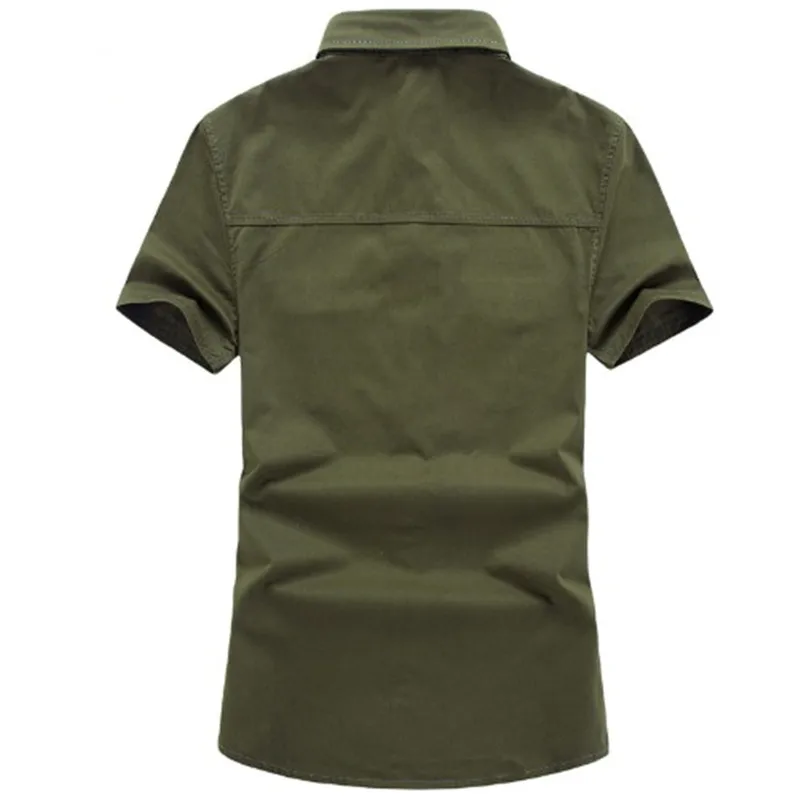 XIYOUNIAO размера плюс M~ 5XL 6XL Новая мужская летняя хлопковая рубашка поло с коротким рукавом армейская ВВС one Мужская дышащая рубашка camisa masculina