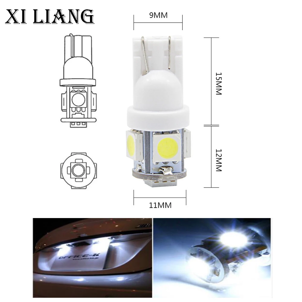 T10 led w5w 5050 5smd светодиодные лампы для авто багажника Авто Led194 168 W5W Автомобильная