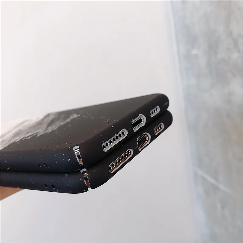 Роскошный Жесткий чехол для ПК чехол для iPhone 7 8 Plus 6 6s Plus Чехол черный белый корпус полный Чехол для iPhone XS Max XR X Coque Fundas