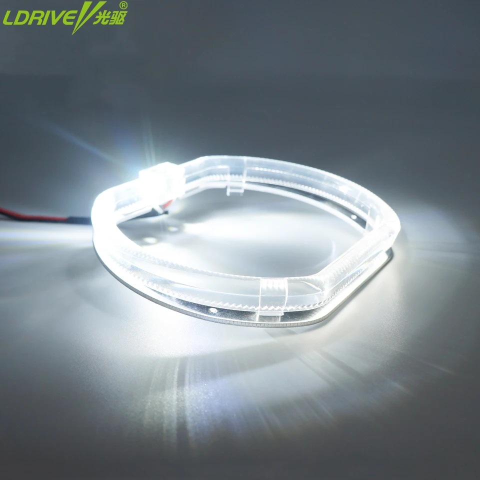 LDRIVE Car Light Guide Angel Eyes 2pc/lot 120MM Ultra Bright LED Headlight ring for BMW Audi Kia Universal | Автомобили и