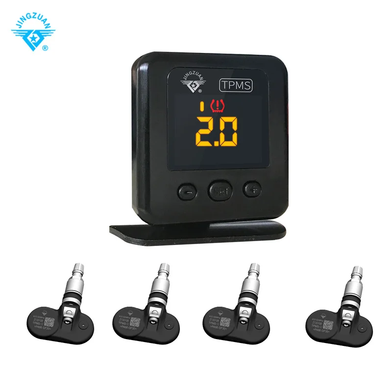 Новейший дизайн JINGZUAN TPMS автомобильный диагностический инструмент светодиодный TMPS система контроля давления в шинах 4 или 5 датчиков разъем obd