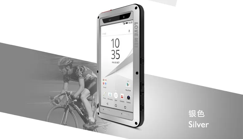 Love Mei для sony Xperia Z5 Compact Z5 Premium чехол водонепроницаемый противоударный алюминиевый чехол для телефона s для sony Xperia Z5 - Цвет: Silver