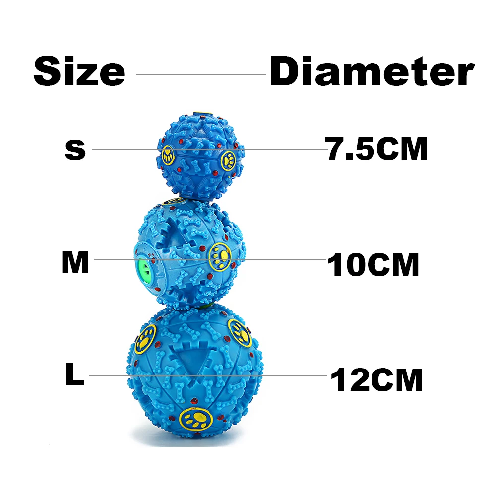 

Dog Toys Pet Feeding Treat Bite Ball For Dogs Tooth Cleaning Chew Bite Sound Dog Toy Interactive Durable Pet Products TY0052