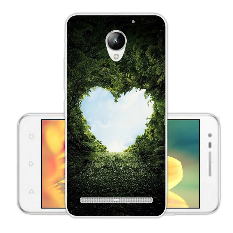 Чехол из ТПУ Для Lenovo Vibe C2 K10A40 синяя задняя крышка Прозрачный мягкий силиконовый