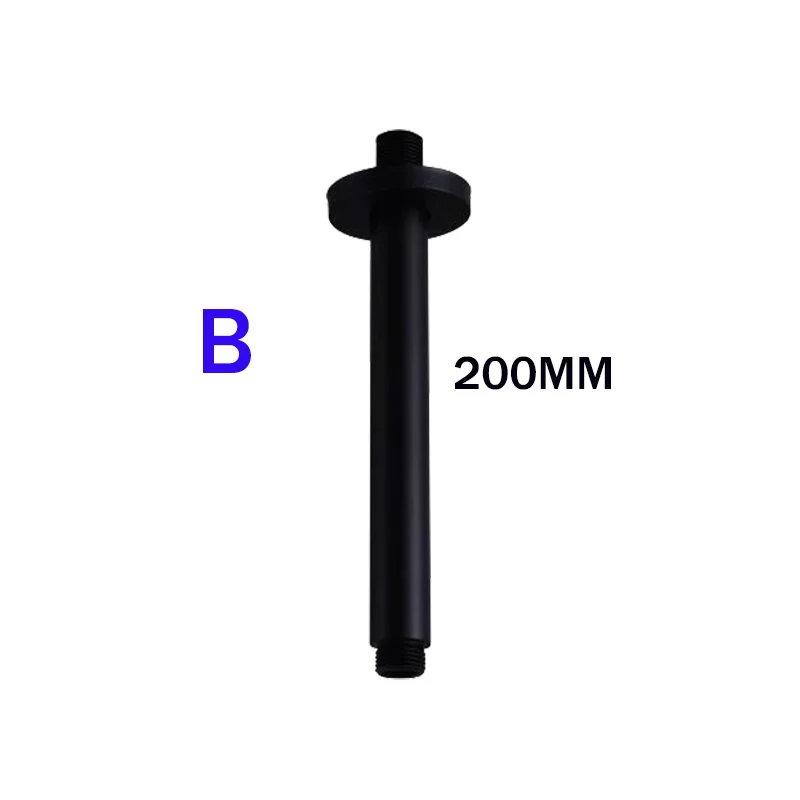 bakala black stainless steel wall mounted or ceiling mounted bathroom shower arm shower rod free global shipping