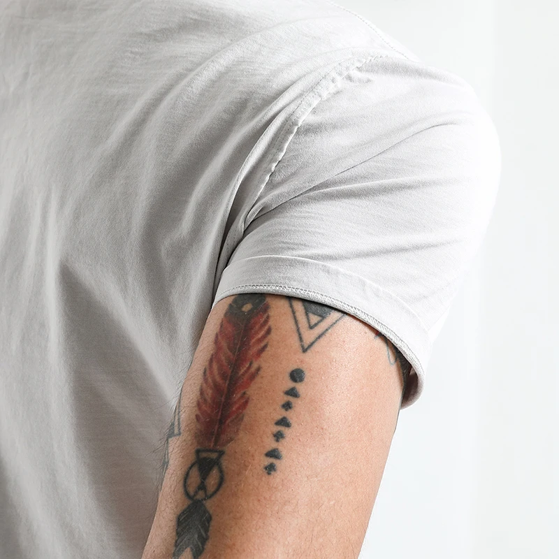 SIMWOOD Лето 2019 г. Новый необработанный вырез лодочкой футболка для мужчин Slim Fit