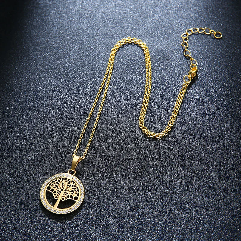 SONYA Трендовое Древо жизни ожерелье с подвеской для женщин Золотой/серебристый