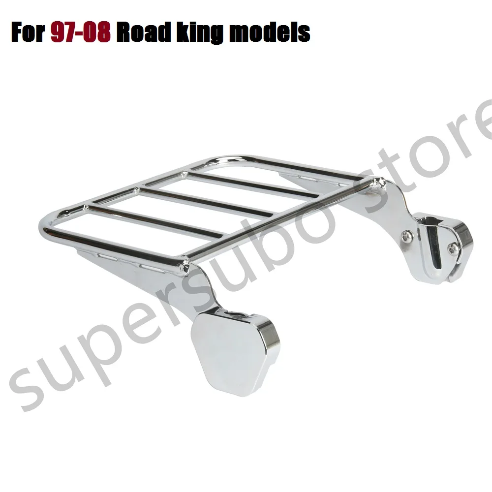 Хромированный задний багажник для мотоцикла harley Road King 97 08 FLHT FLHX FLTR FLHTC|luggage rack for