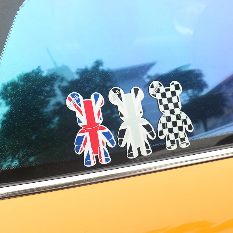 Наклейка на окно автомобиля с мрачным медведем Union Jack наклейка корпус для Mini Cooper