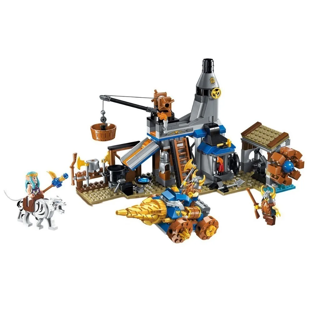 Просвещения Building Block войны of Glory замок рыцарей лавка кузнеца 3 фигурки 368 шт.