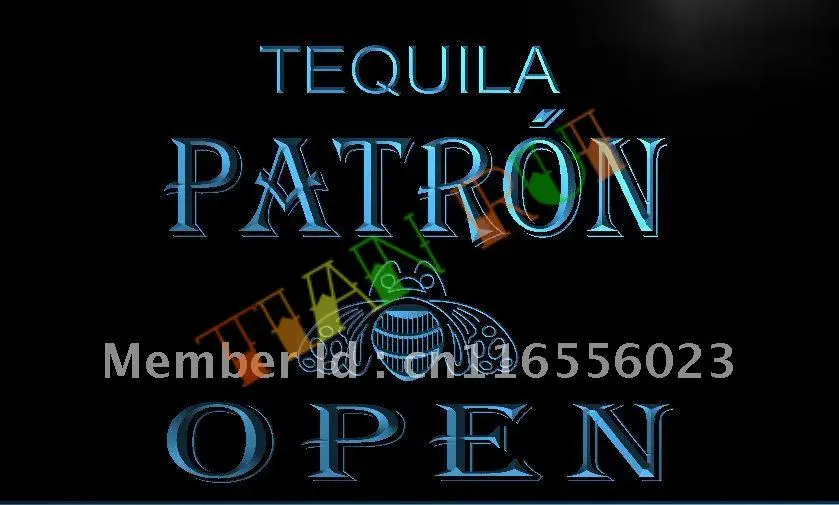 

LA057- Patron Tequila Beer OPEN Bar LED Neon Light Sign