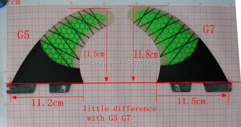 Доска для серфинга G7G5 II 2 комплект из полууглеродного четырехъядерного плавника