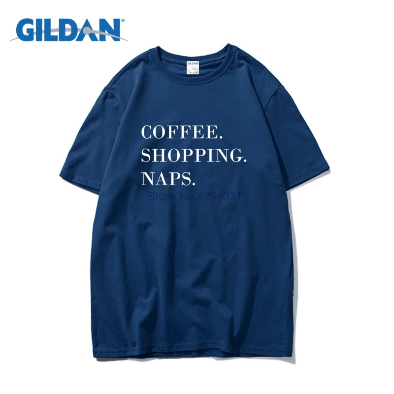 Я люблю ходить по магазинам Кофе и ворсин футболки 2018-хоп смешные Мода | Мужская