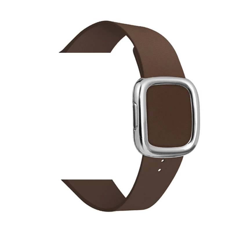 Кожаная Петля ремешок для apple watch группа 5 4 44/40 мм современный стиль браслет на запястье, аксессуары для наручных часов iWatch серии 3/2/1 42/38 мм
