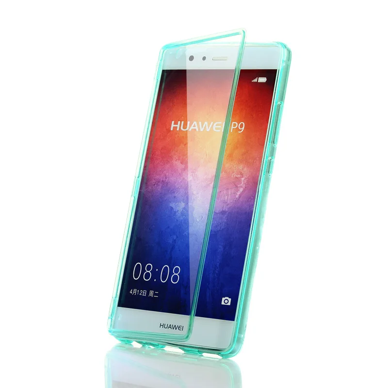 Huawei P9 Case Силиконовые ТПУ Прозрачный Флип-Крышкой Ясный Протектор телефон Сумка