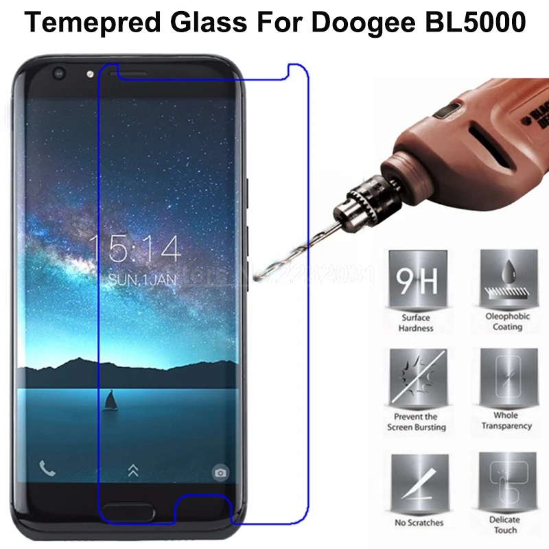 Стекло Doogee BL5000 закаленное стекло Для BL 5000 чехол с защитной пленкой для экрана 0 33