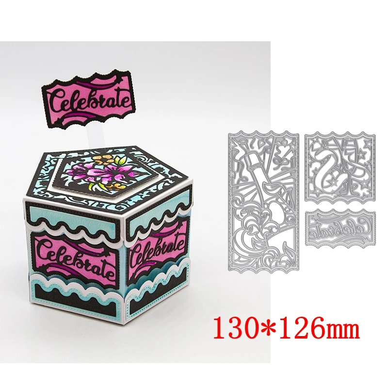 

Banner Bottle Dimensional Box Metal Cutting Dies Stencils For DIY Scrapbooking Decoration Embossing Supplier Card Craft Die Cut