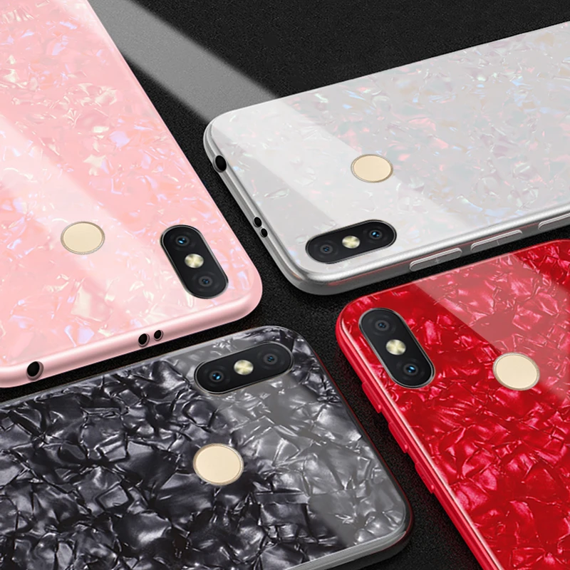 Чехол для Xiaomi Redmi 6 роскошный тонкий глянцевый чехол из закаленного стекла с