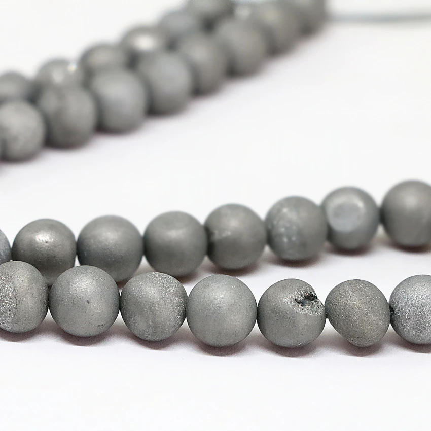 Высококачественные натуральные круглые бусины drusy smile agat onyx оптовая продажа