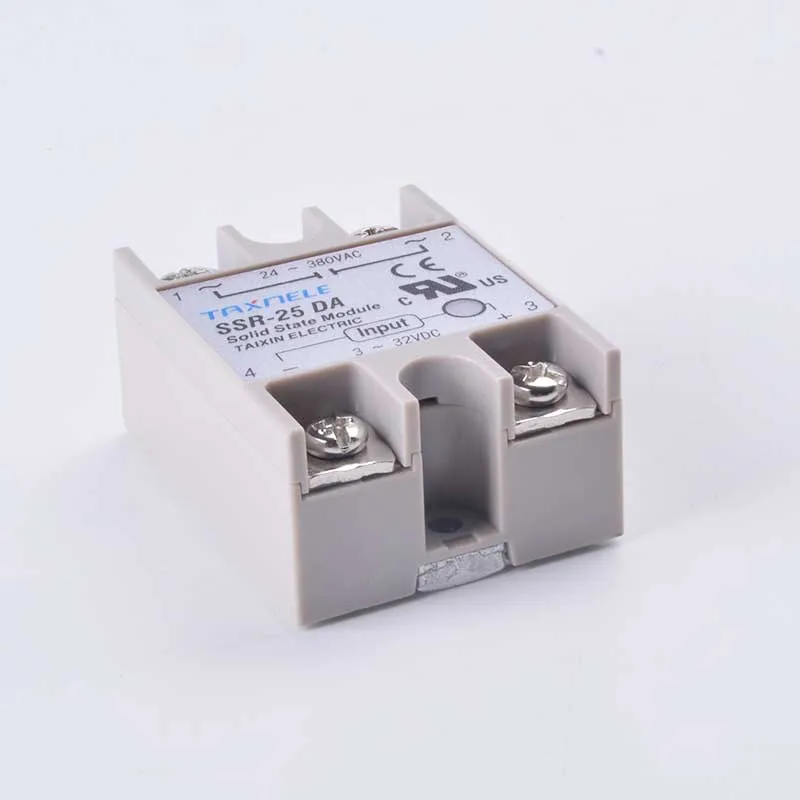 Однофазное твердотельное реле SSR-40DA SSR-25DA SSR-10DA Инвертор постоянного тока в переменный 3-32VDC Вход 24-380VAC Выход твердотельные реле постоянного тока
