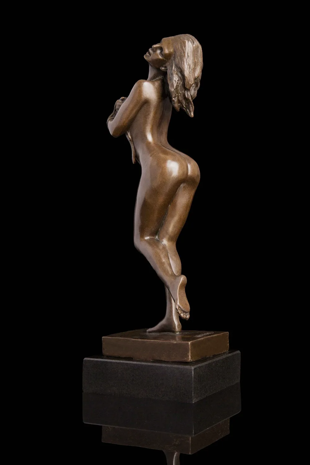 Скульптура ATLIE BRONZES для женщин бронзовые статуэтки в полоску девочки украшение