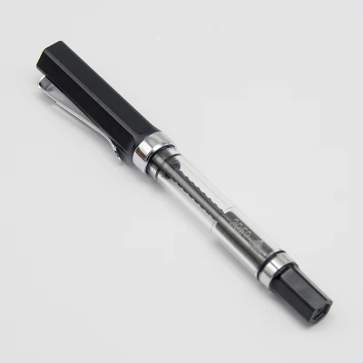 matte black Студенческая практика каллиграфии пластиковая прозрачная авторучка F Перо 0,5 мм с капюшоном Перо 0,38 мм Цветные чернильные ручки школьные принадлежности - Цвет: matte black
