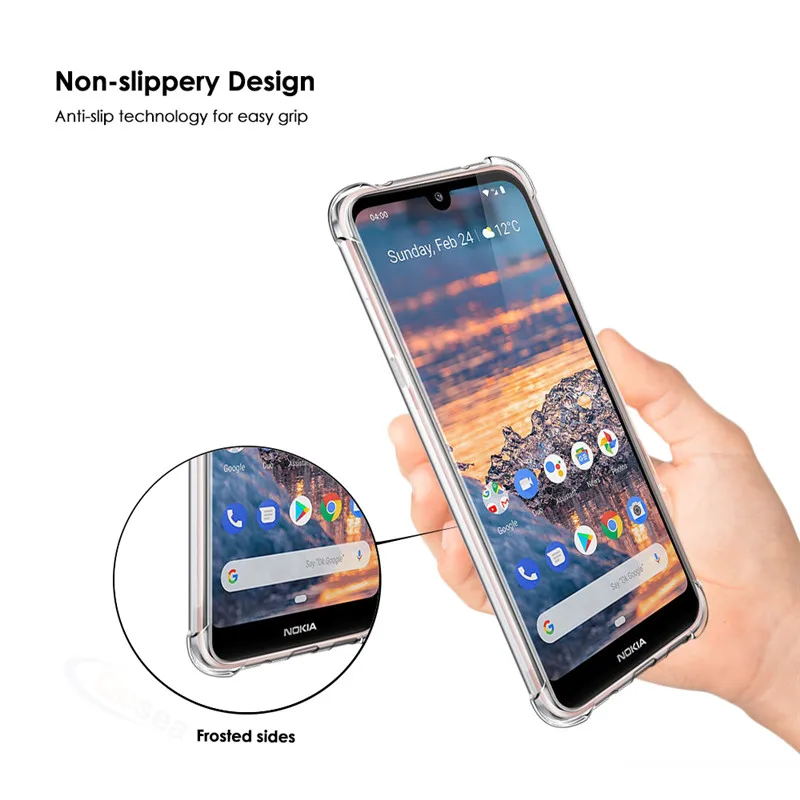 Qosea для Nokia 4 2/1 Plus чехол телефона Ультратонкий Clrar Silm силиконовый мягкий TPU 7 1X7